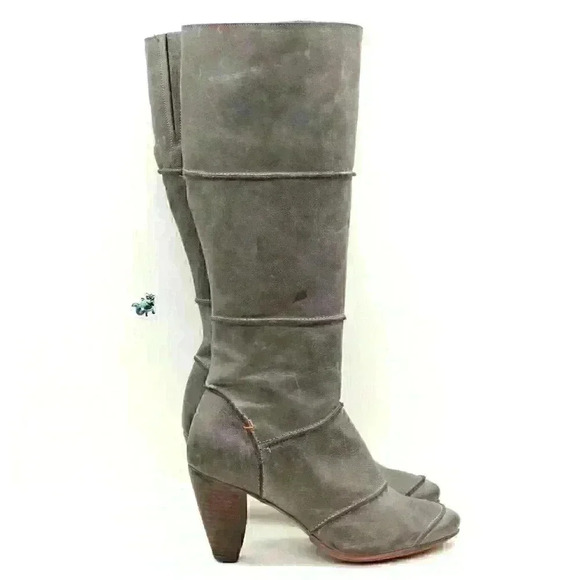 Hub Women’s Brown Distressed Leather Heeled Tall Boots Size EU 40 - Picture 9 of 12